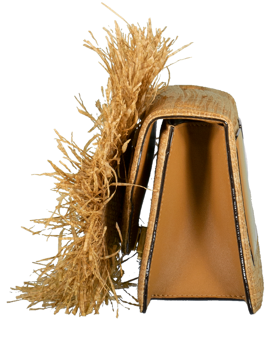 OSCAR DE LA RENTA-Mini Tro Crossbody Raffia Bag-NATURAL