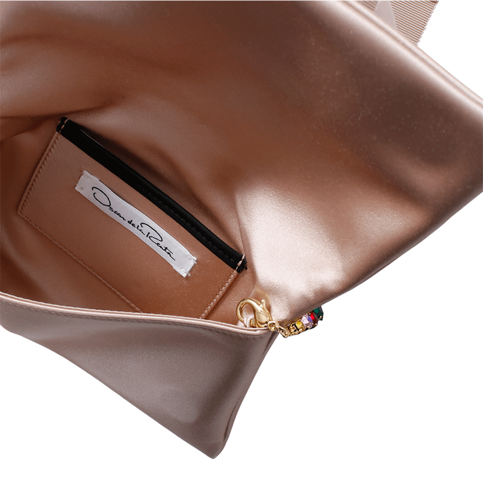 OSCAR DE LA RENTA-Petite Jewel Strap Evening Bag-NUDE
