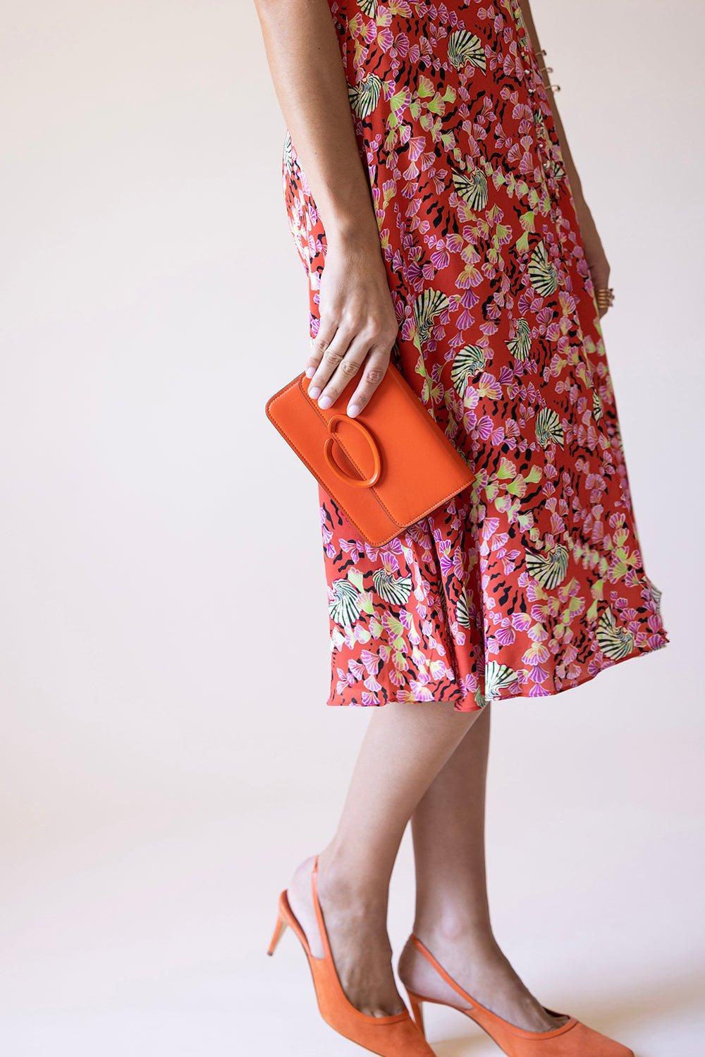 OSCAR DE LA RENTA-O Pouchette - Sienna-SIENNA