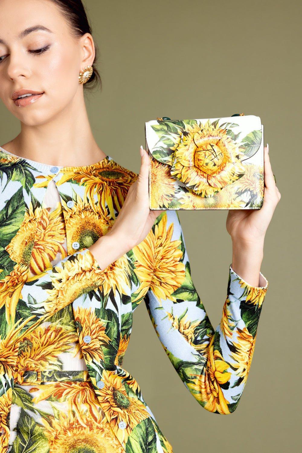 OSCAR DE LA RENTA-Mini Tro Bag - Sunflower-SUNFLWR
