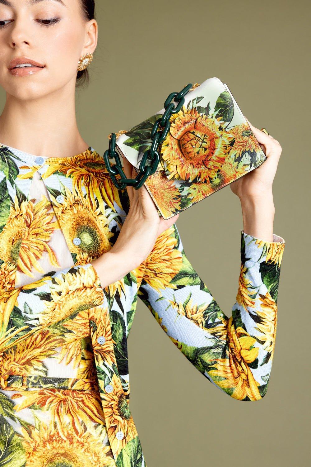 OSCAR DE LA RENTA-Mini Tro Bag - Sunflower-SUNFLWR