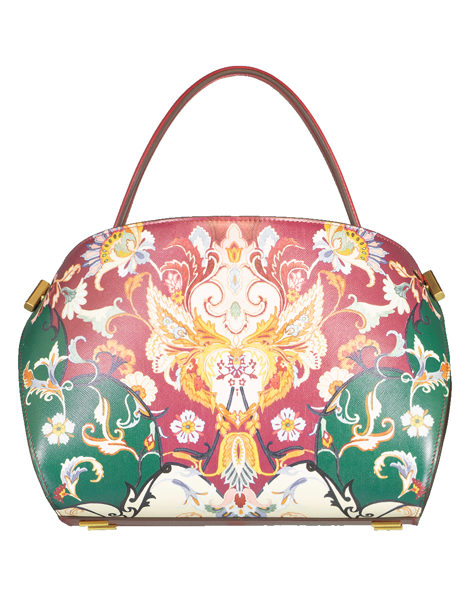 OSCAR DE LA RENTA-Printed Saffiano Baby Nolo Bag-CLARET