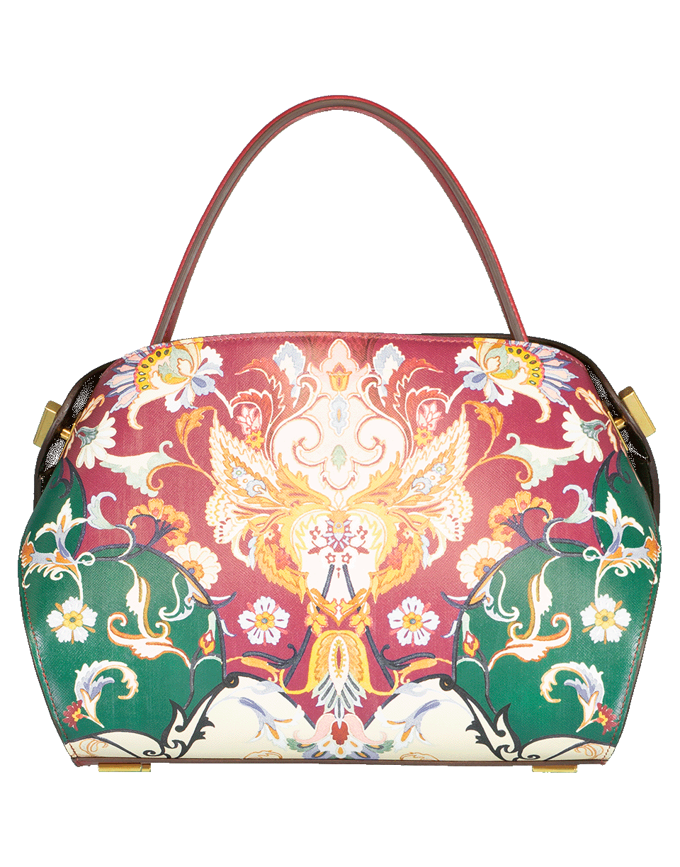 OSCAR DE LA RENTA-Printed Saffiano Baby Nolo Bag-CLARET