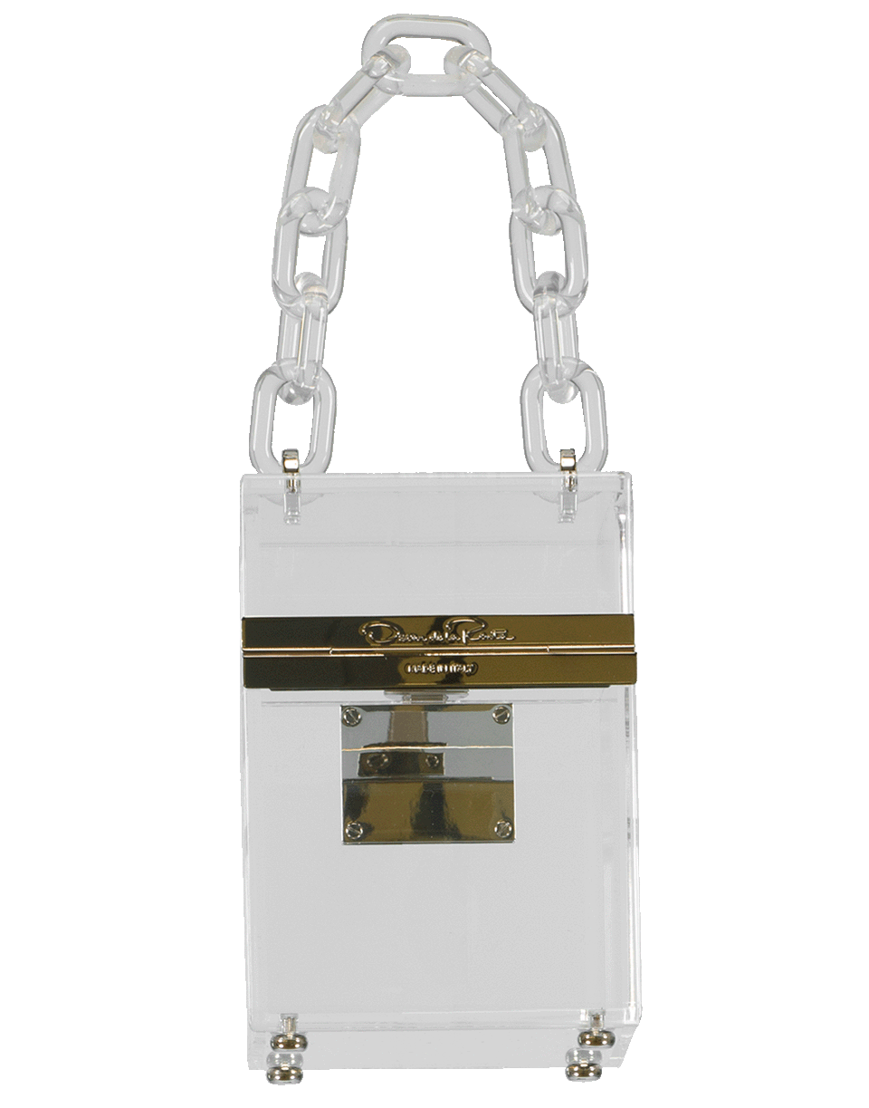OSCAR DE LA RENTA-Alibi Top Handle Box-CLEAR
