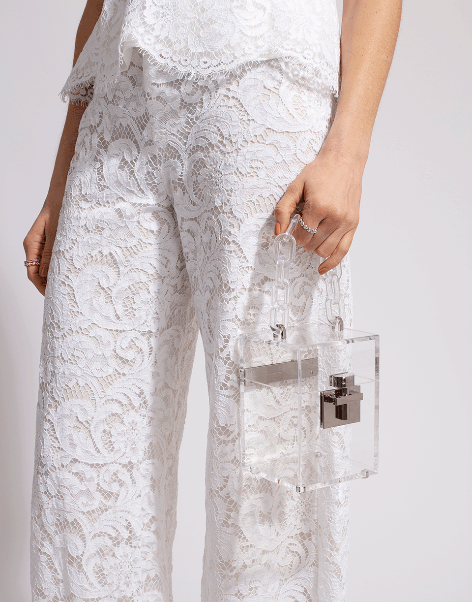 OSCAR DE LA RENTA-Alibi Top Handle Box-CLEAR