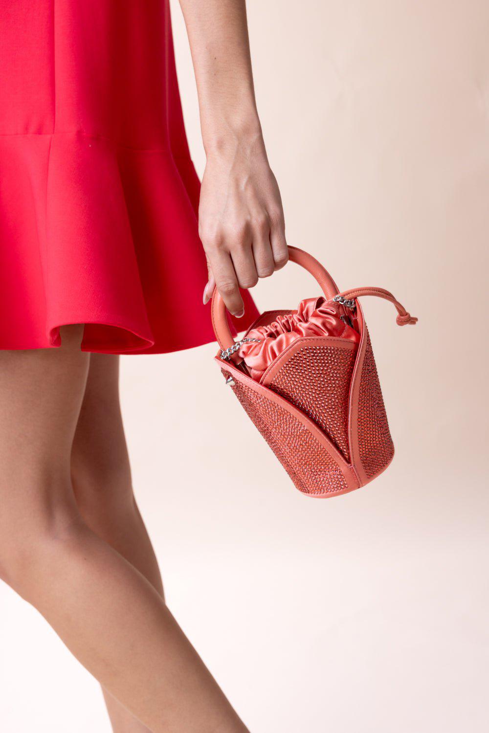 OSCAR DE LA RENTA-Tulipan Nano Bag - Crystal Grapefruit-GRAPEFRU