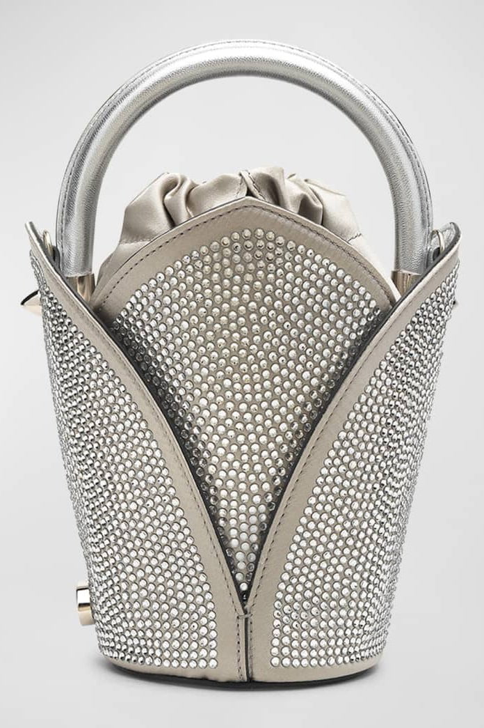 OSCAR DE LA RENTA-Tulipan Nano Bag - Crystal-LT GREY