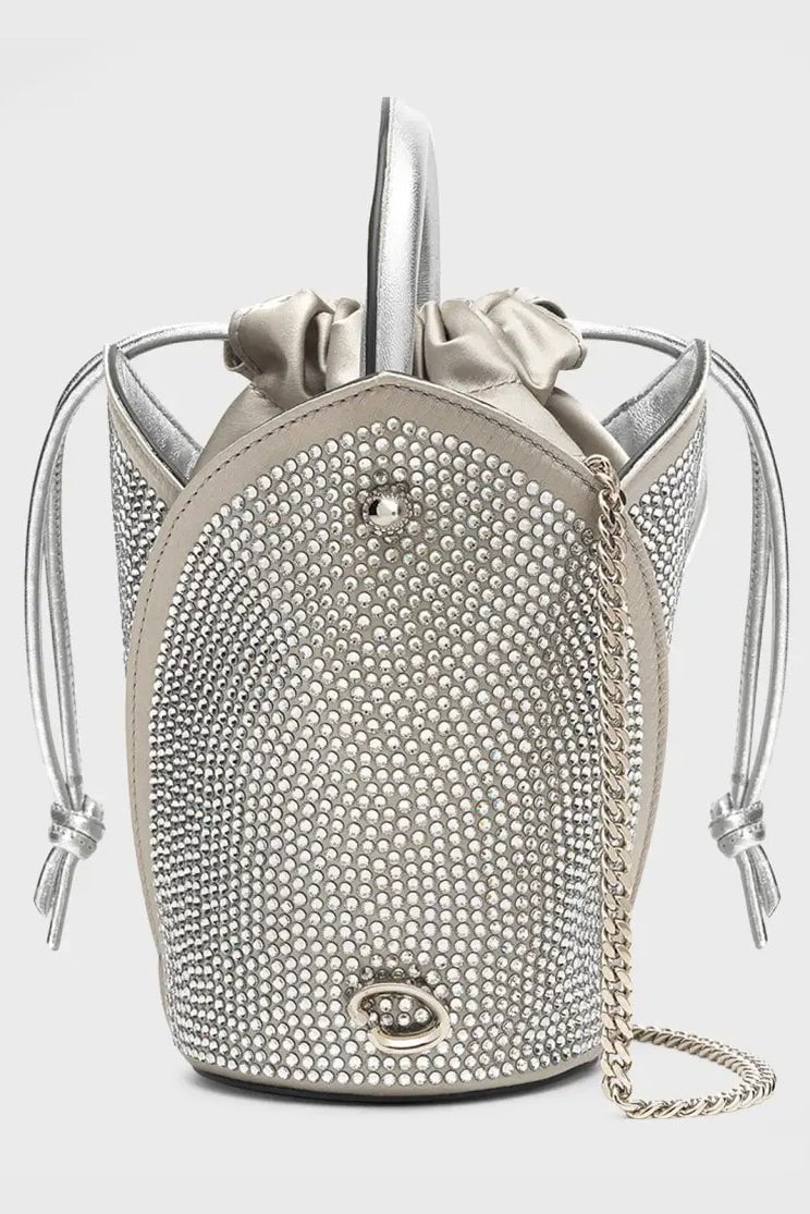OSCAR DE LA RENTA-Tulipan Nano Bag - Crystal-LT GREY