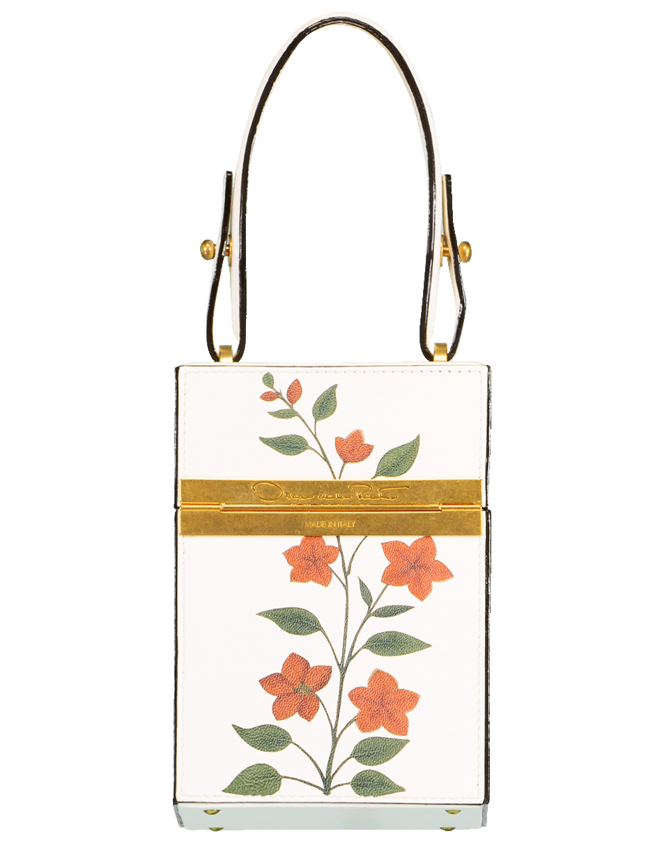 OSCAR DE LA RENTA-Floral Alibi Box Top Handle Bag-SHLLMLTI