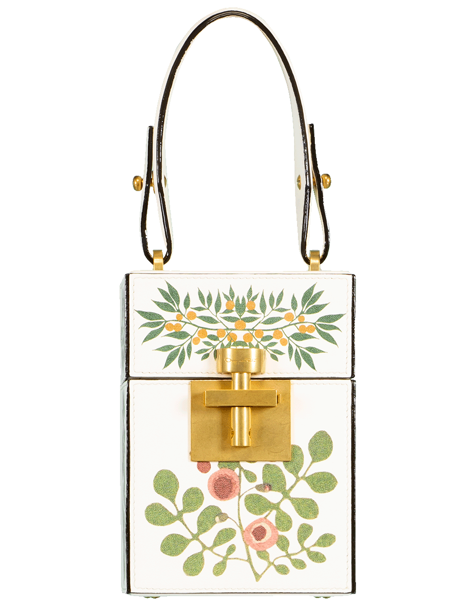 OSCAR DE LA RENTA-Floral Alibi Box Top Handle Bag-SHLLMLTI