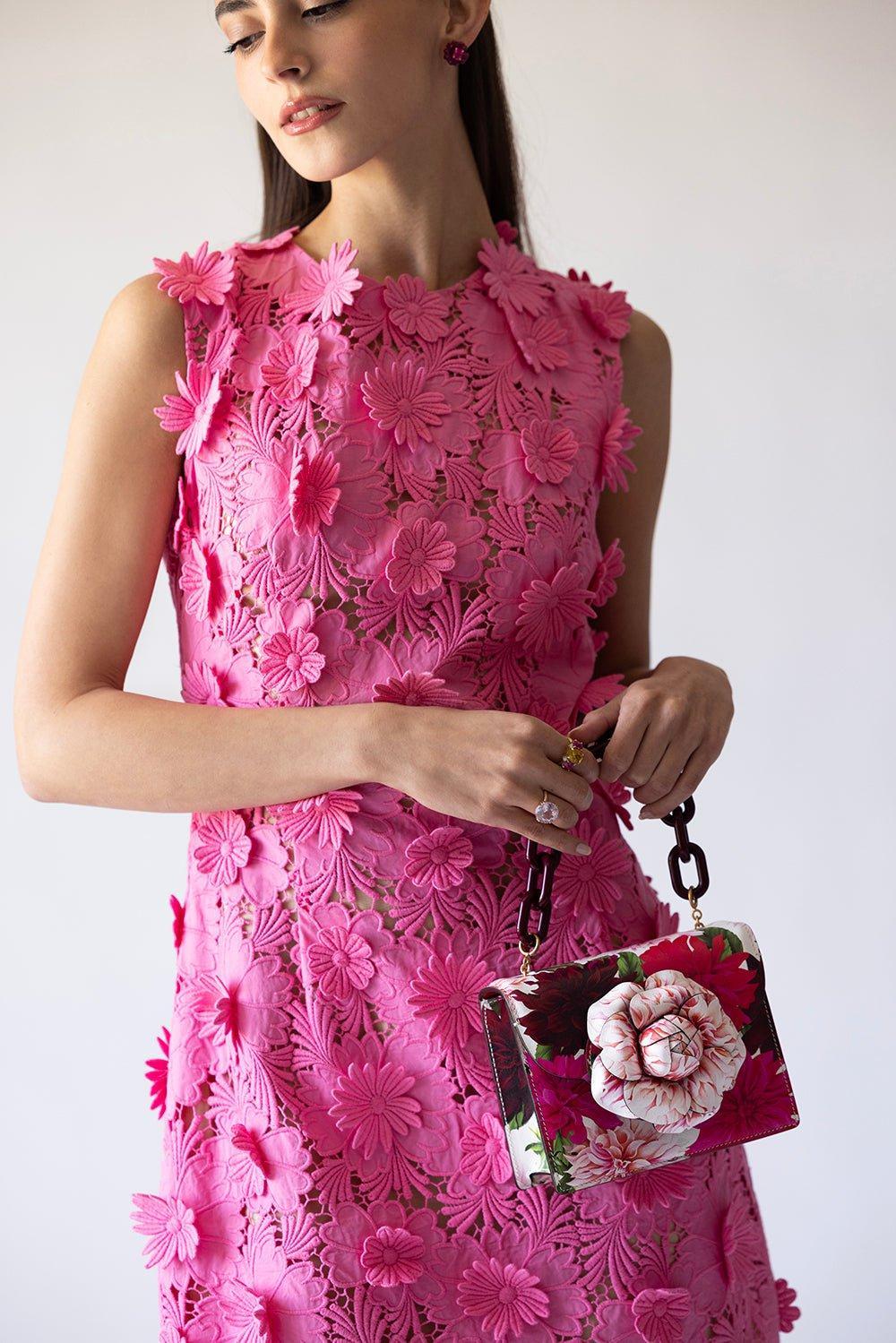 OSCAR DE LA RENTA-Mini Tro Bag - Dahlia-WHTMULTI