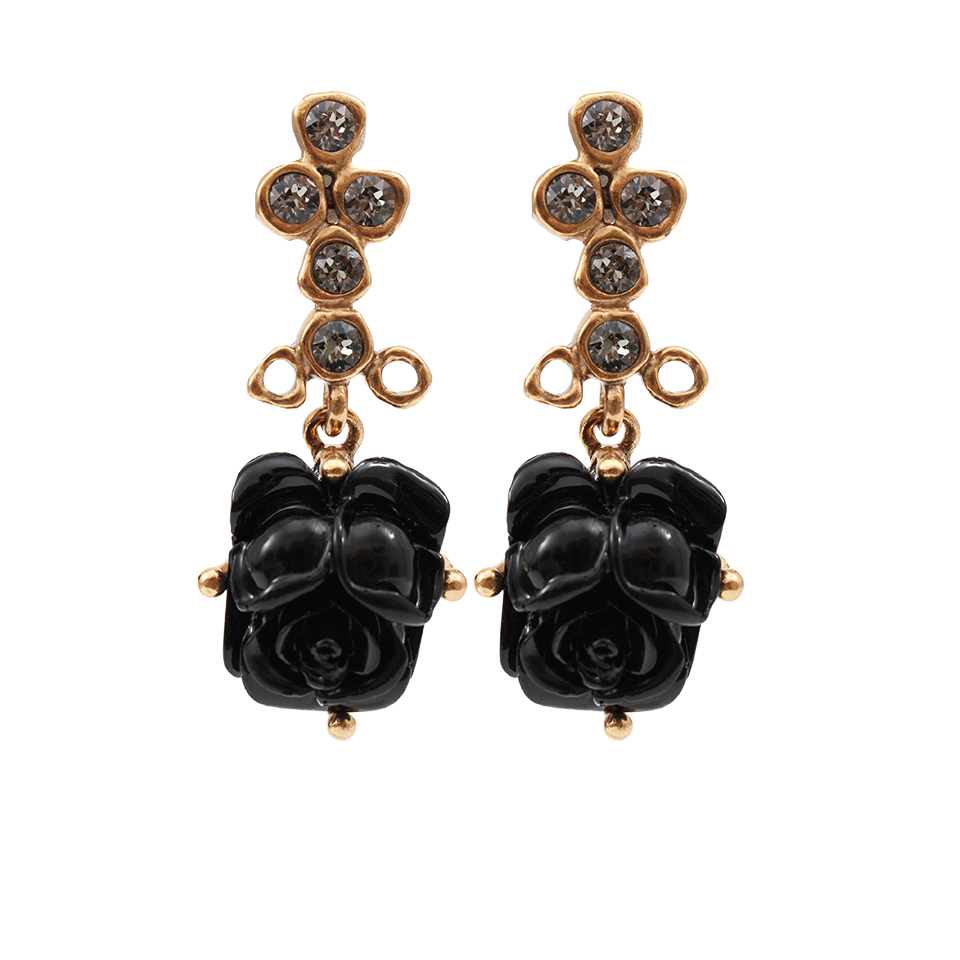 OSCAR DE LA RENTA-Rose Drop Earrings-