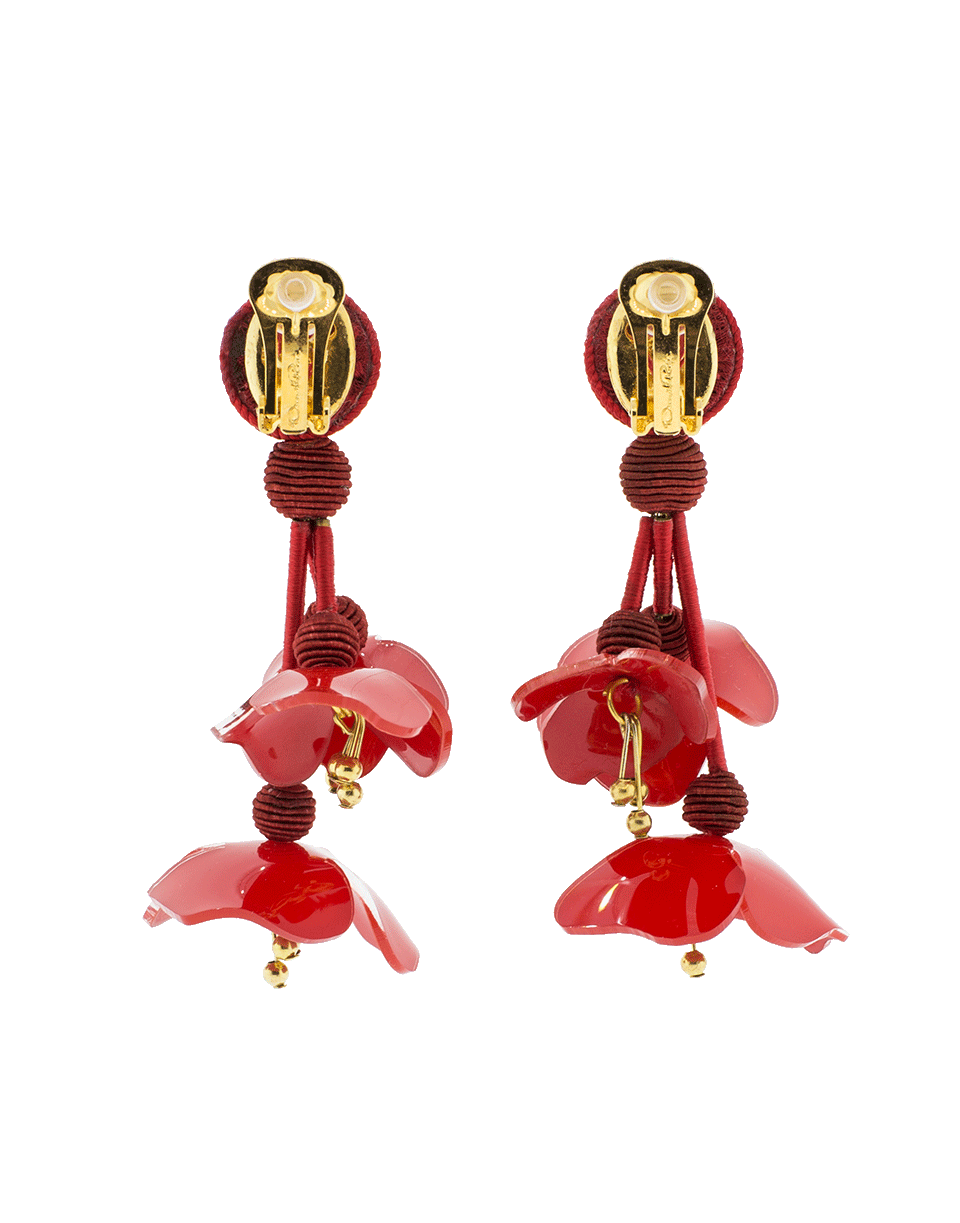 OSCAR DE LA RENTA-Falling Flower Earrings-CARMINE