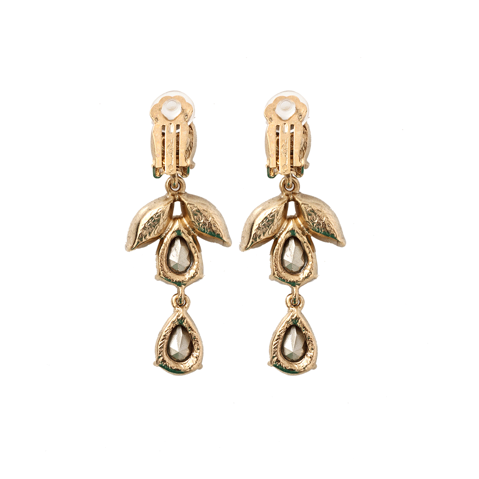 OSCAR DE LA RENTA-Bold Teardrop Earrings-GOLD