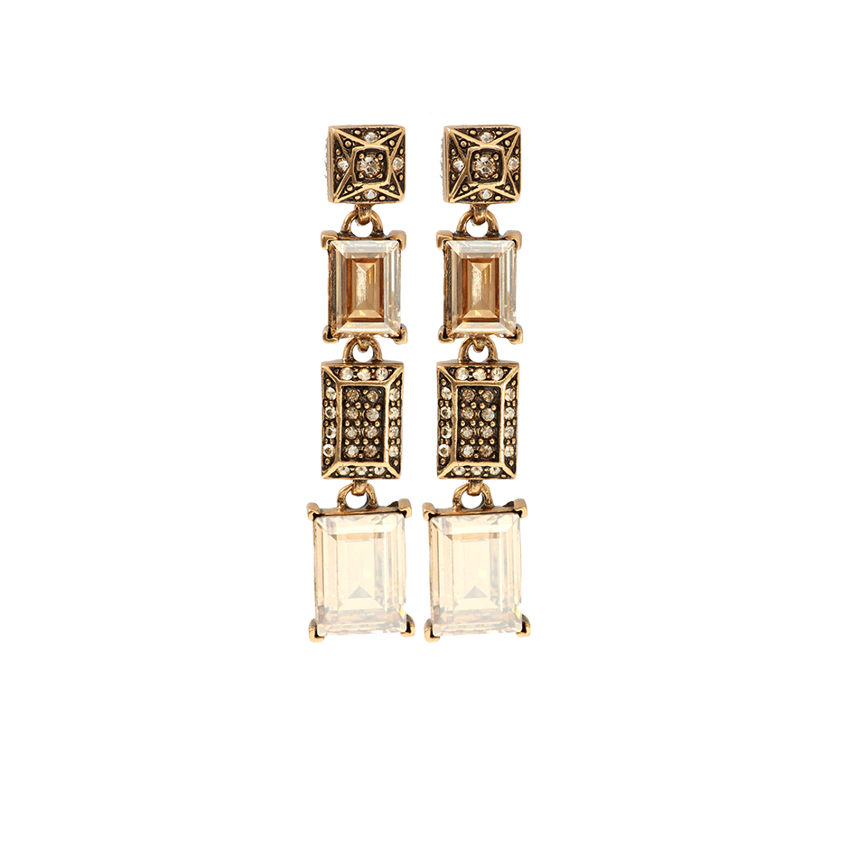 OSCAR DE LA RENTA-Shadow Drop Earrings-GOLD