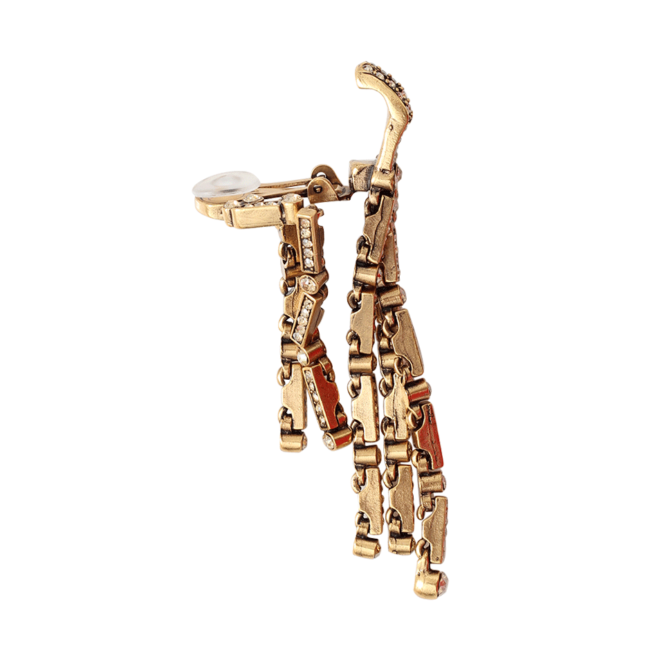 OSCAR DE LA RENTA-Waterfall Clip Earring-GOLD