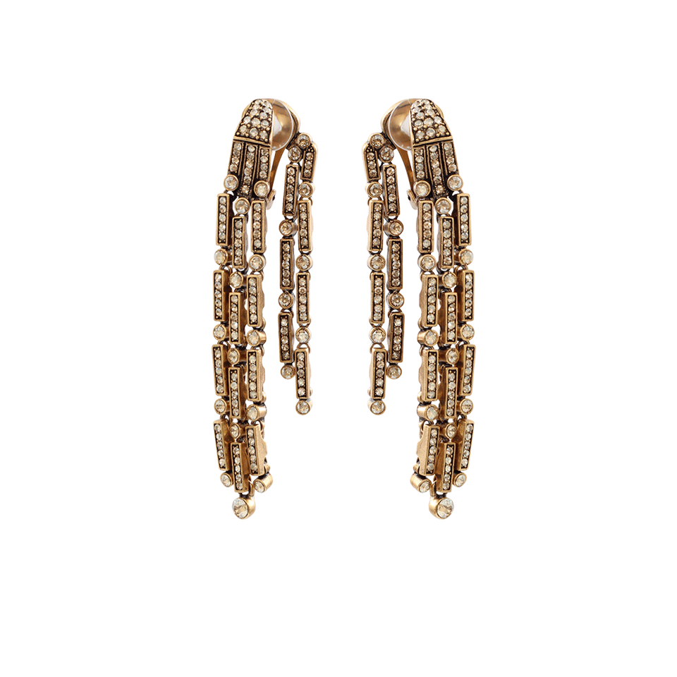 OSCAR DE LA RENTA-Waterfall Clip Earring-GOLD