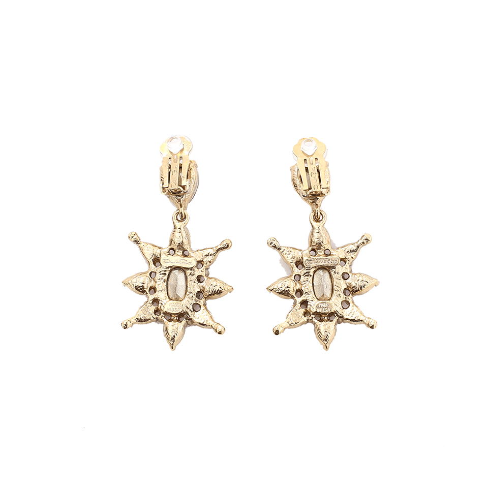 OSCAR DE LA RENTA-Tropical Bloom Star Earrings-HOT PINK