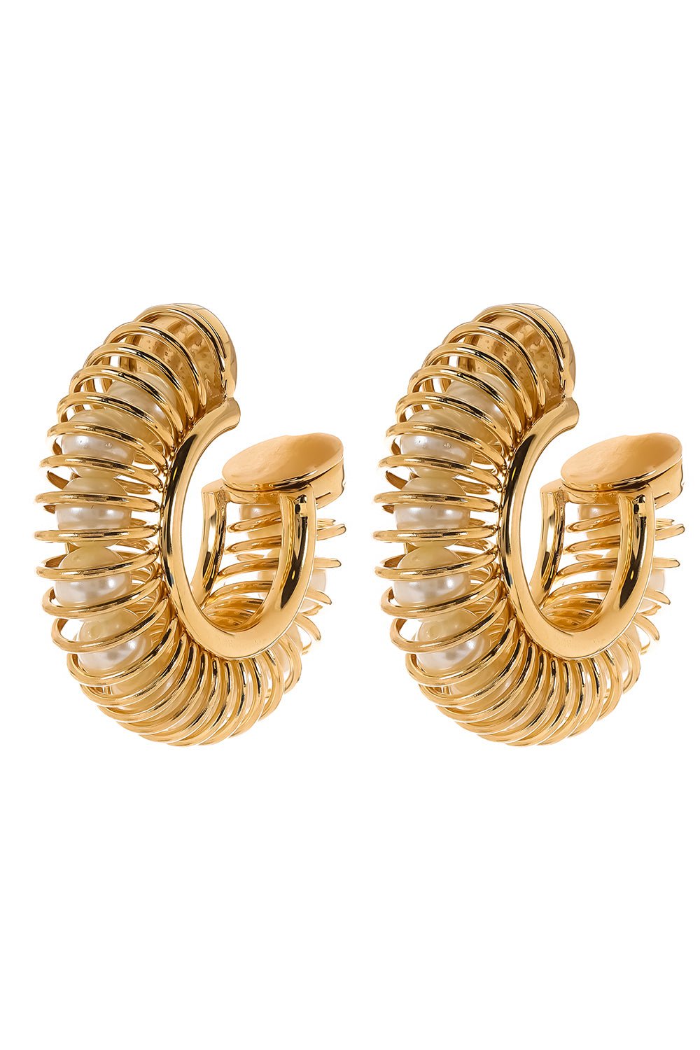 OSCAR DE LA RENTA-Mola Hoop Earrings-PEARL