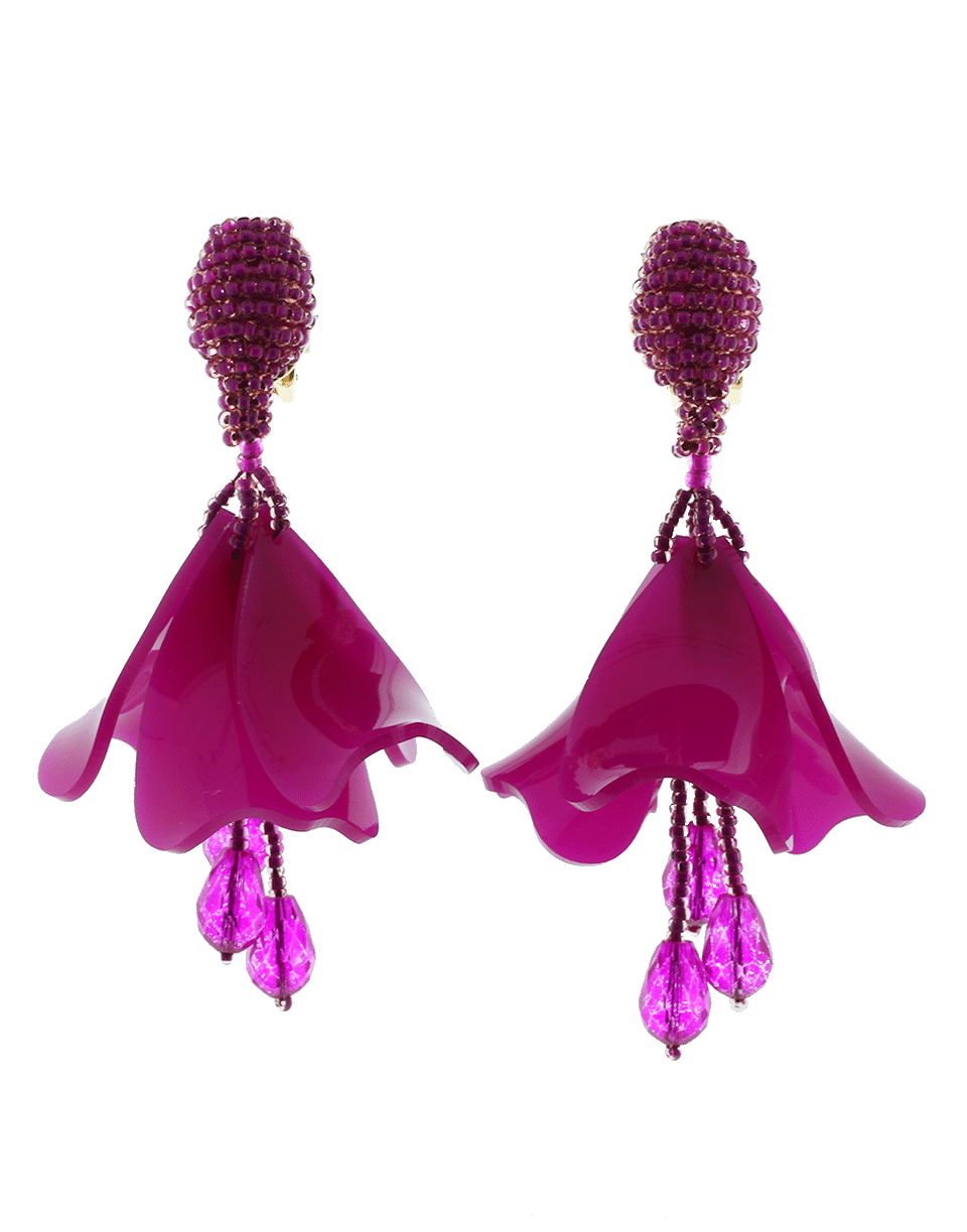 OSCAR DE LA RENTA-Small Impatiens Earrings-PRIMROSE