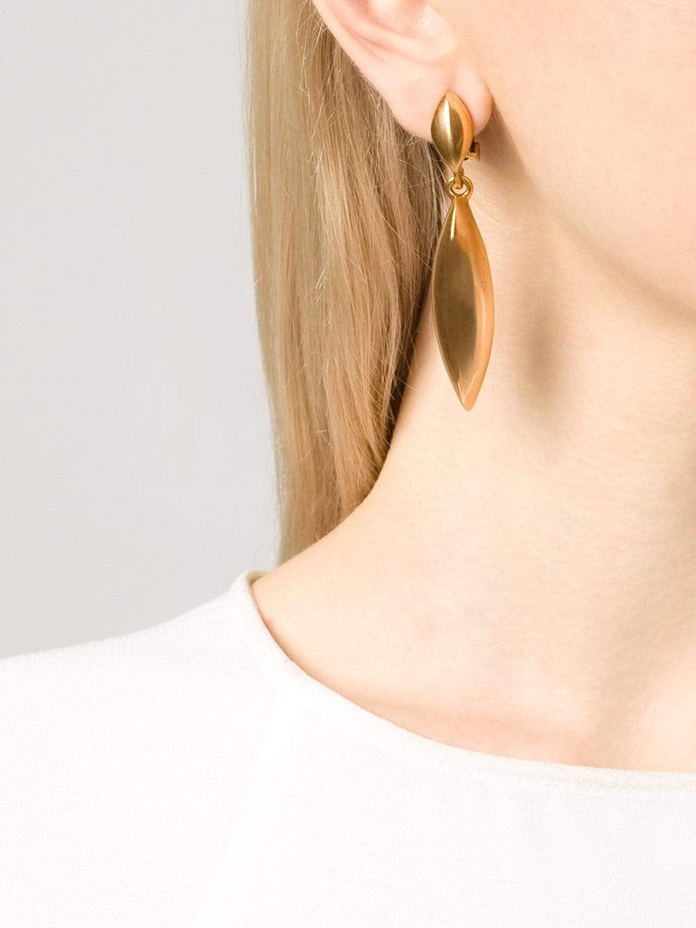 OSCAR DE LA RENTA-Russian Disk Clip Earrings-RUSSGOLD