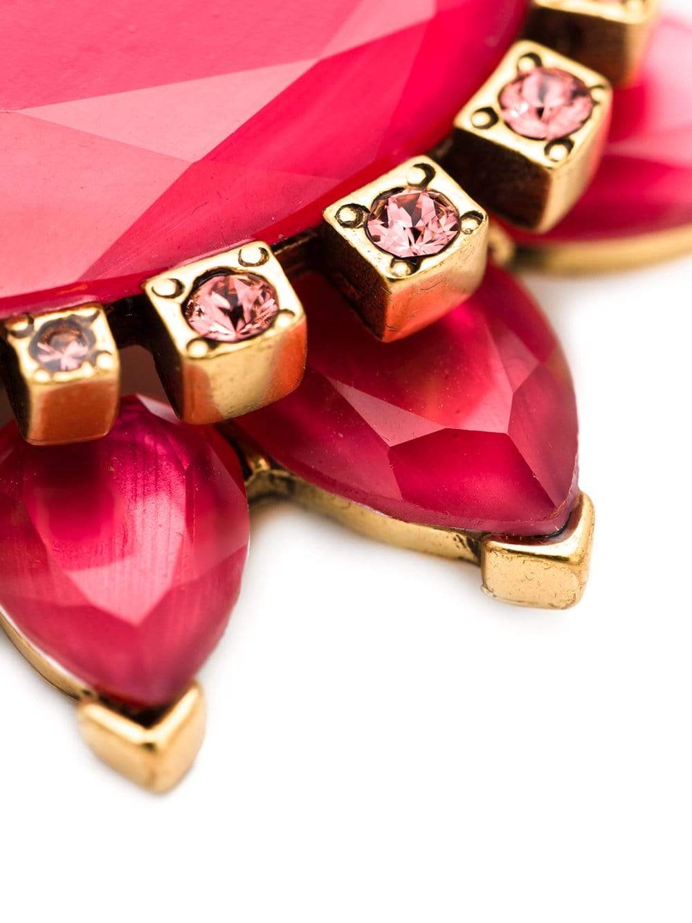 OSCAR DE LA RENTA-Bold Pear Shape Jewel Earrings-SORBET