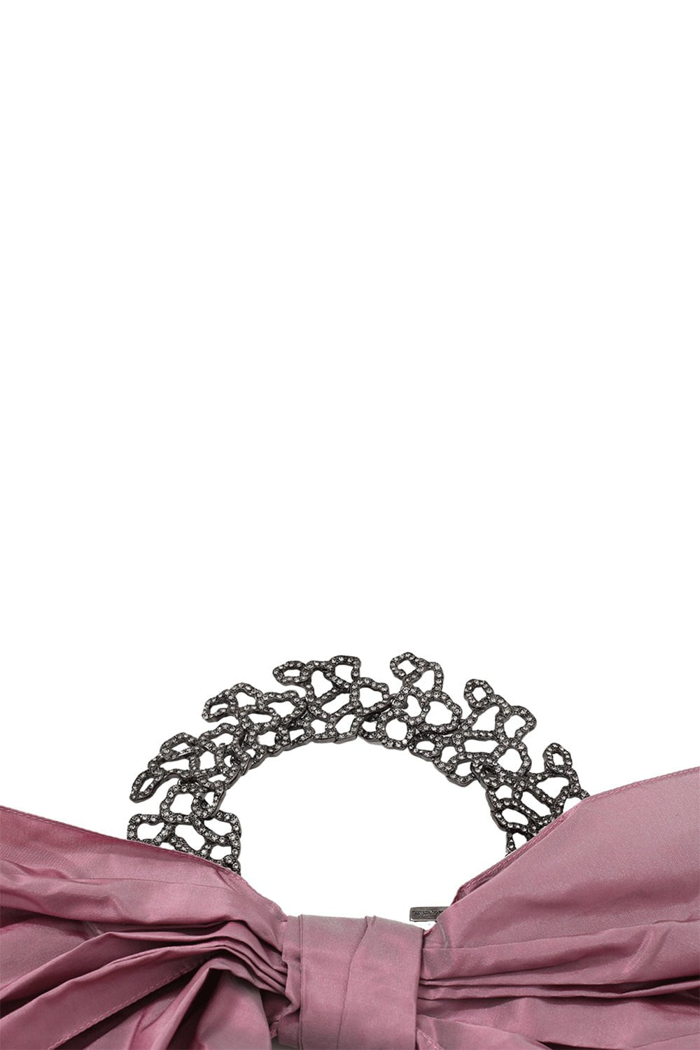 OSCAR DE LA RENTA-Taffeta Bow On Pave Choker-ROS/PAVE