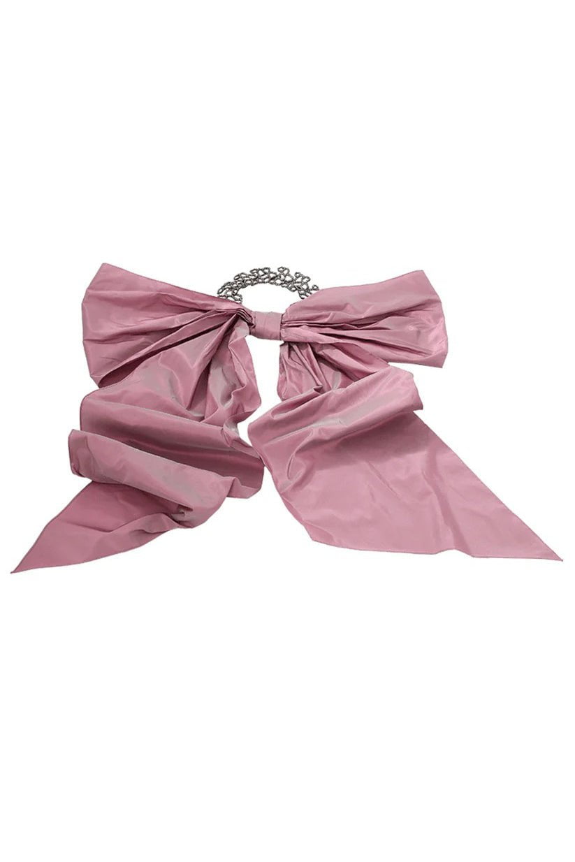 OSCAR DE LA RENTA-Taffeta Bow On Pave Choker-ROS/PAVE