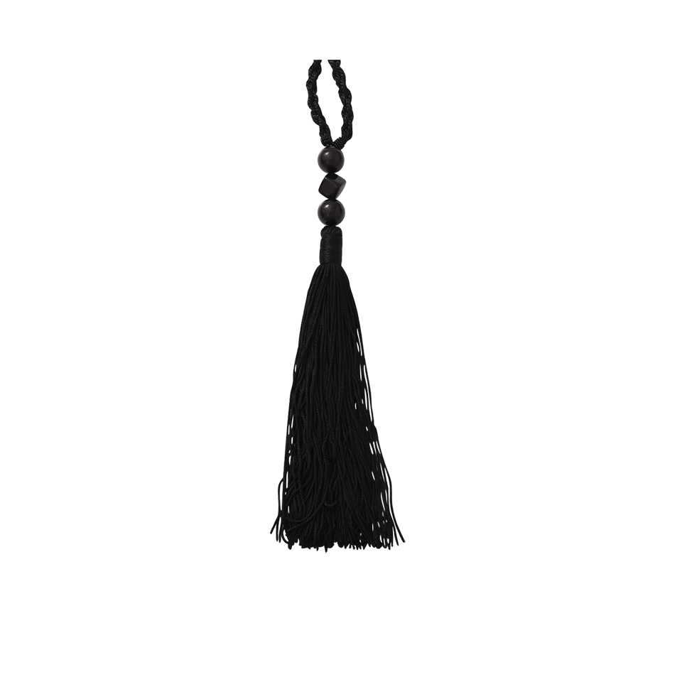 OSCAR DE LA RENTA-Tassel Charm Necklace-BLACK