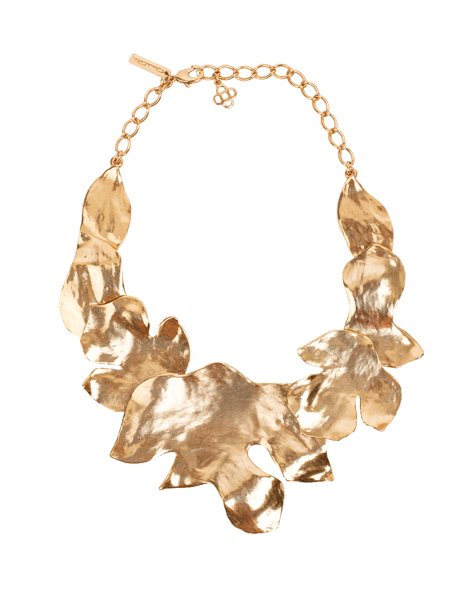 OSCAR DE LA RENTA-Foliage Necklace-GOLD
