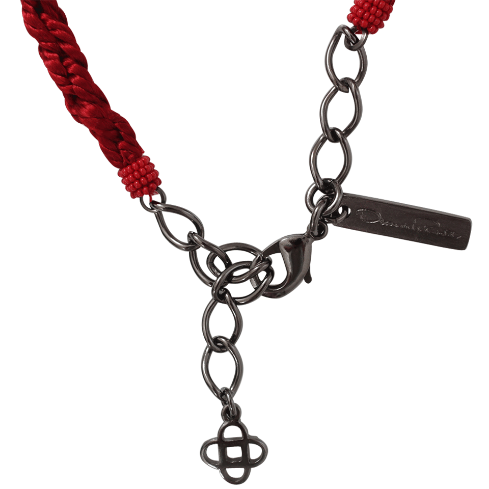 OSCAR DE LA RENTA-Tassel Charm Necklace-RUBY
