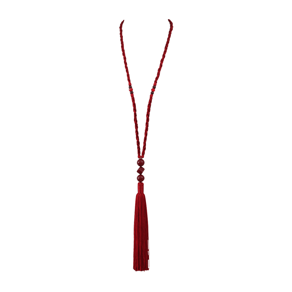 OSCAR DE LA RENTA-Tassel Charm Necklace-RUBY