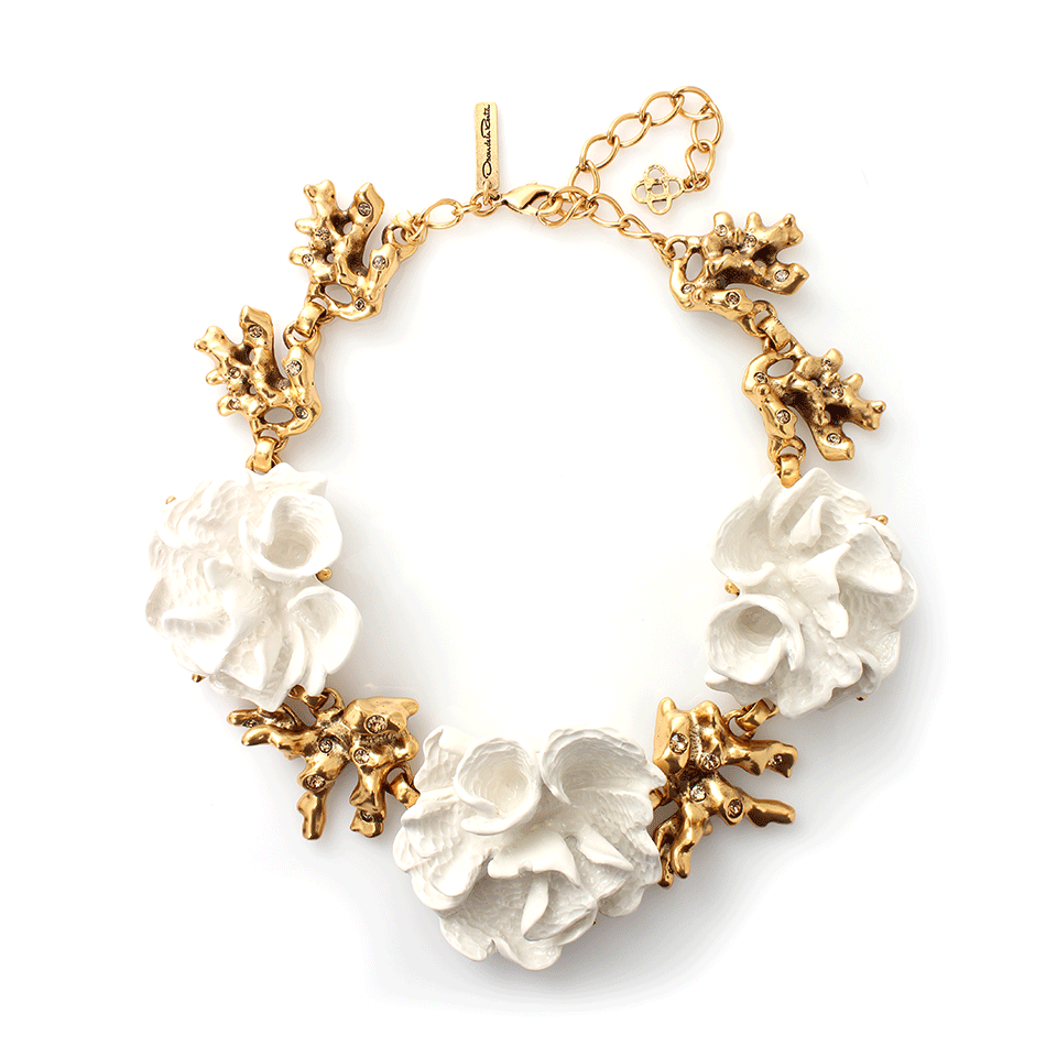 OSCAR DE LA RENTA-Coral Necklace-WHITE