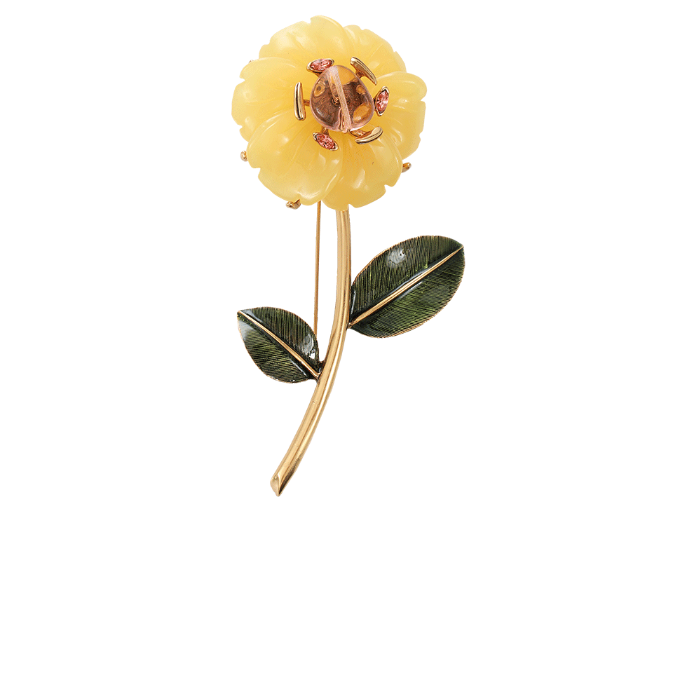 OSCAR DE LA RENTA-Peony Resin Brooch-