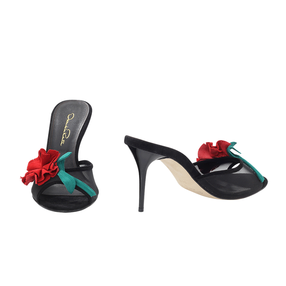 OSCAR DE LA RENTA-Othina Carnation Mesh Mule-