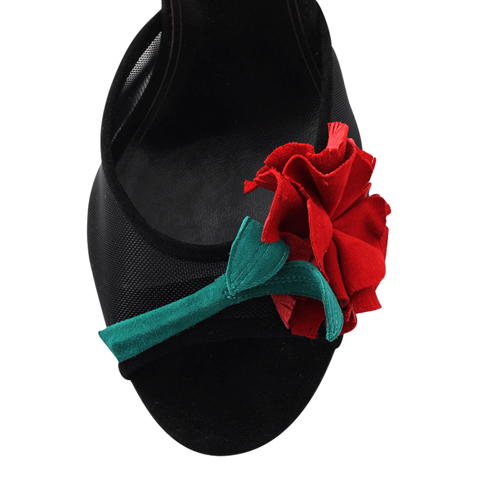 OSCAR DE LA RENTA-Othina Carnation Mesh Mule-