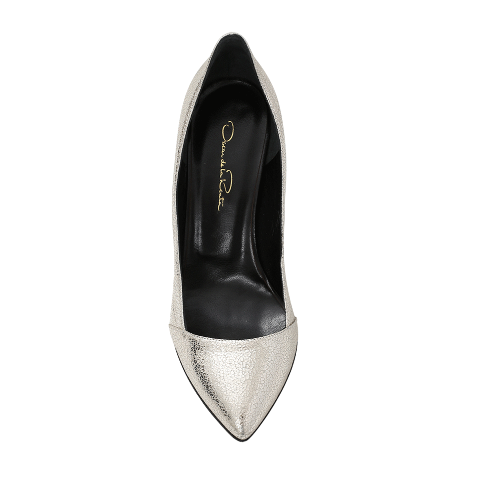 OSCAR DE LA RENTA-Cami Crack Metallic Pump-