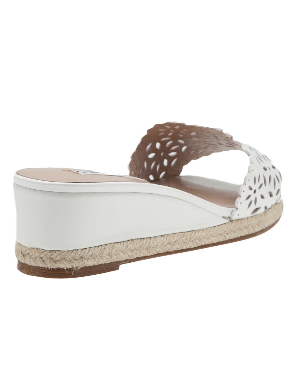 OSCAR DE LA RENTA-Eyelet Trim Wedge-