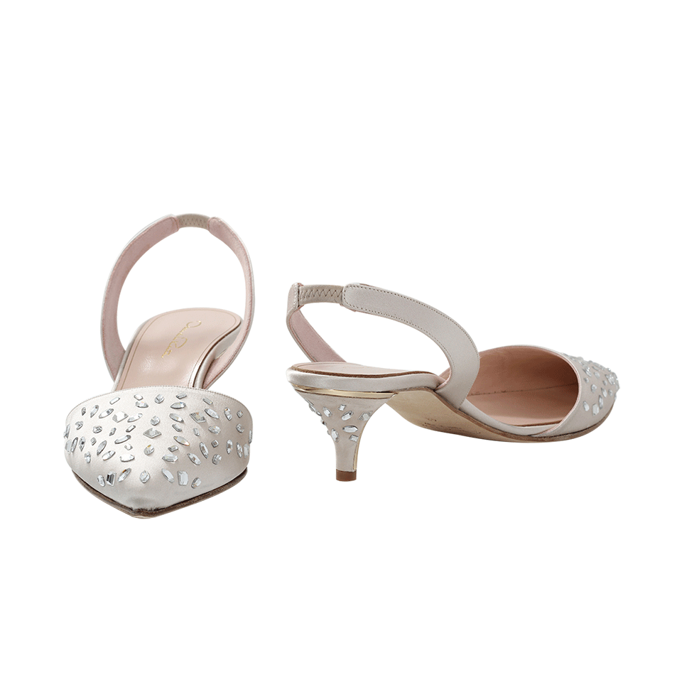 OSCAR DE LA RENTA-Jeweled Sami Slingback-
