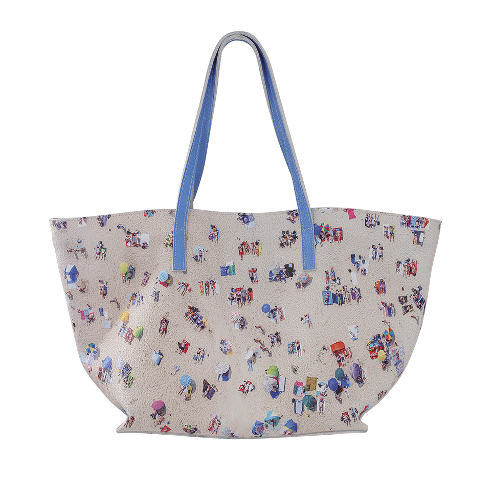 PAIGE GAMBLE-Pebbled Leather Tote-POLKADOT