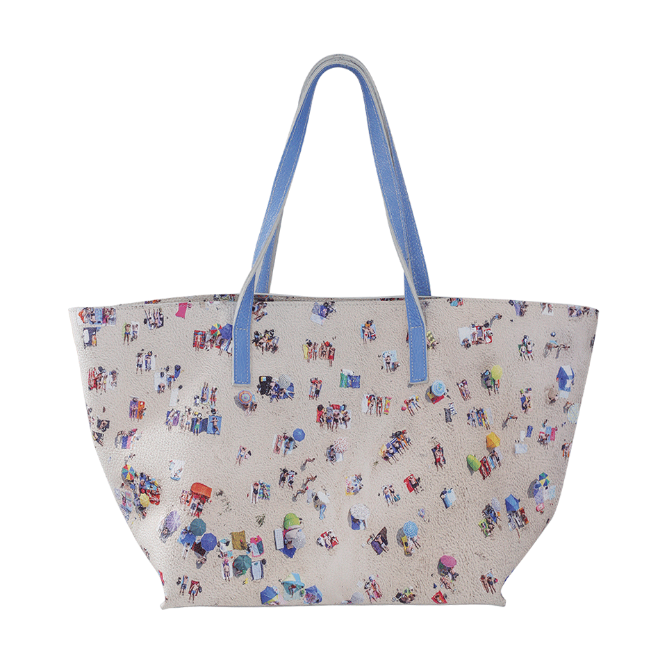 PAIGE GAMBLE-Pebbled Leather Tote-POLKADOT