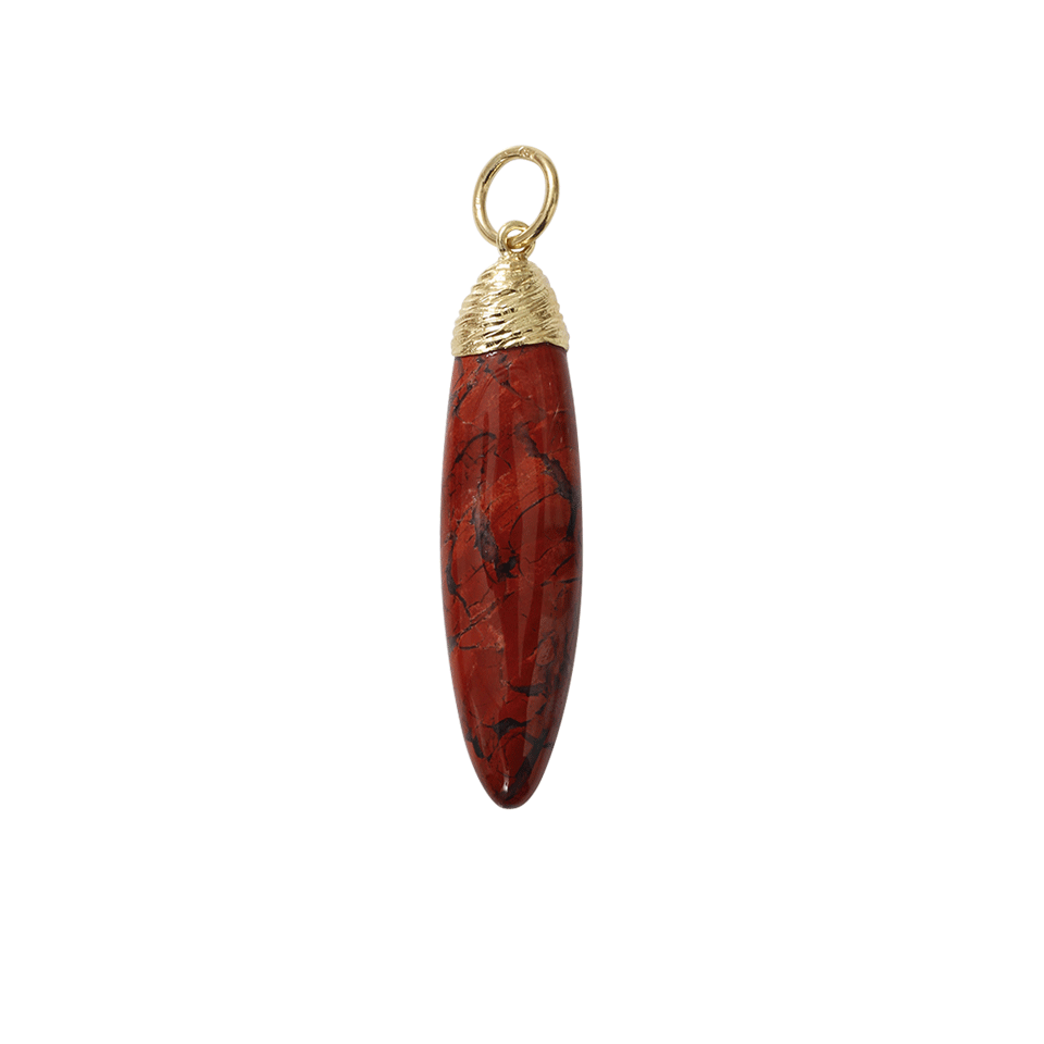 PAMELA HUIZENGA-Brazilian Agate Pendant-YELLOW GOLD