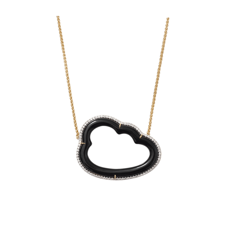 PAMELA HUIZENGA-Large Silver Linings Necklace-YELLOW GOLD