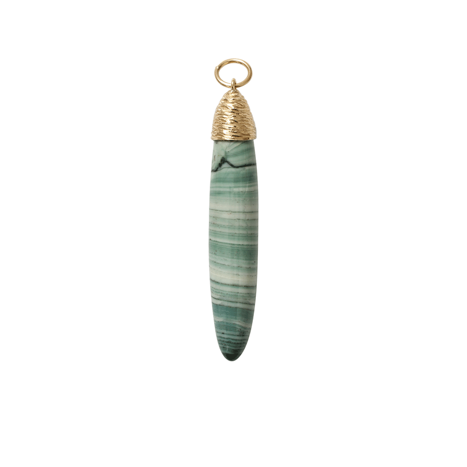 PAMELA HUIZENGA-Saturn Chalcedony Pendant-YELLOW GOLD