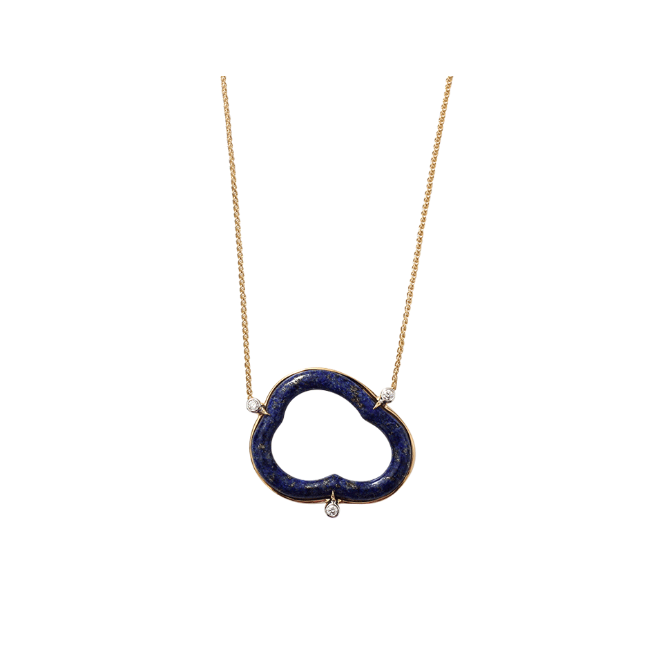 PAMELA HUIZENGA-Small Silver Lining Necklace-YELLOW GOLD