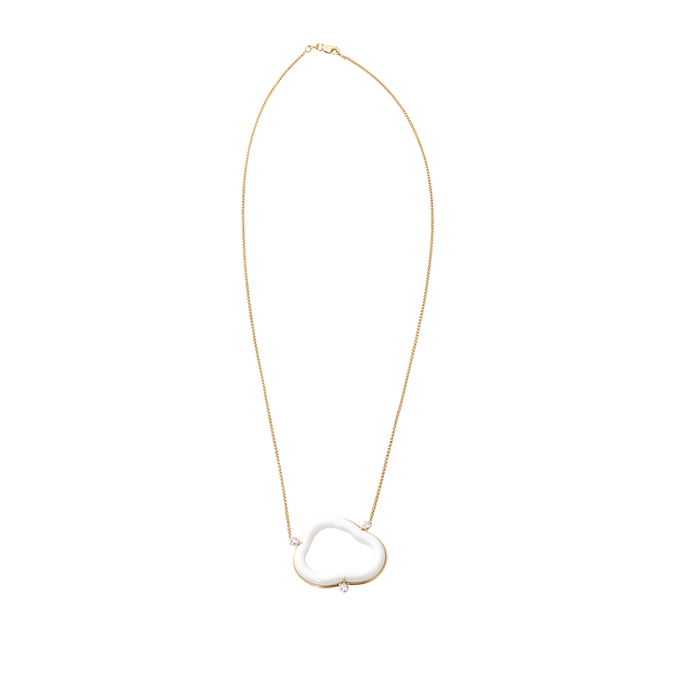 PAMELA HUIZENGA-Small Silver Linings Necklace-YELLOW GOLD