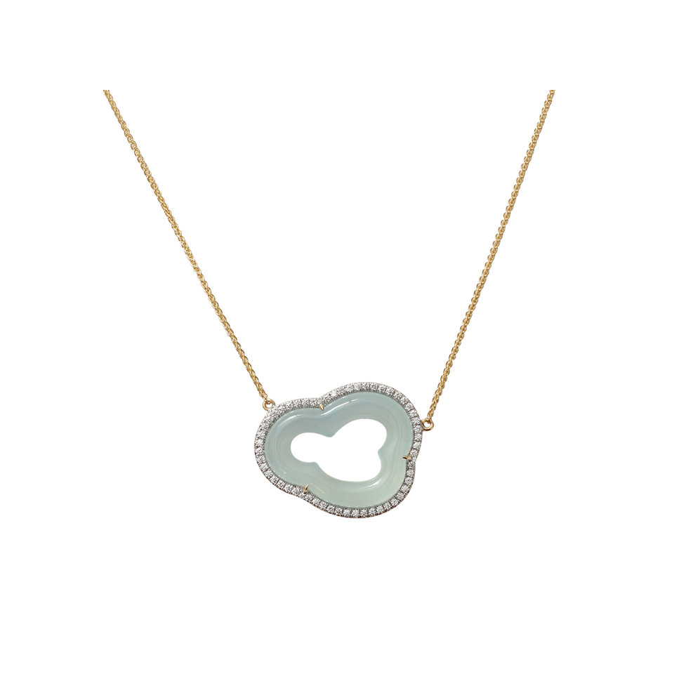 PAMELA HUIZENGA-Small Silver Linings Necklace-YELLOW GOLD