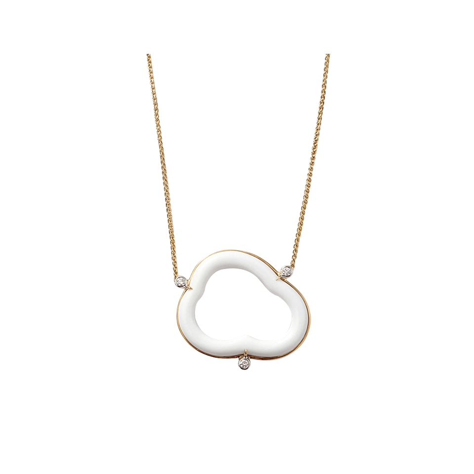 PAMELA HUIZENGA-Small Silver Linings Necklace-YELLOW GOLD