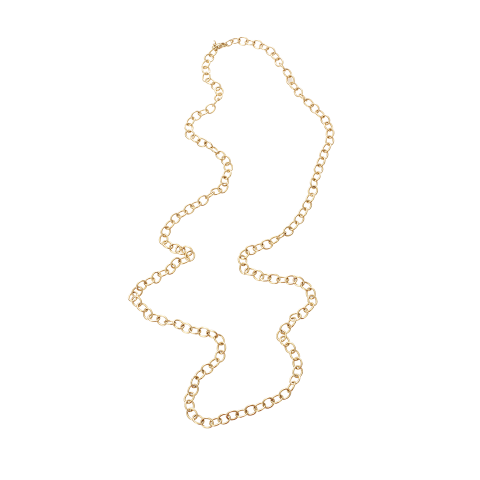 PAMELA HUIZENGA-Solid Round Link Necklace-YELLOW GOLD