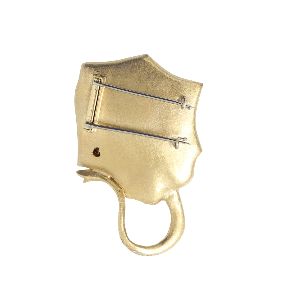 PAMELA HUIZENGA-Mexican Fire Opal Stingray Brooch-YELLOW GOLD